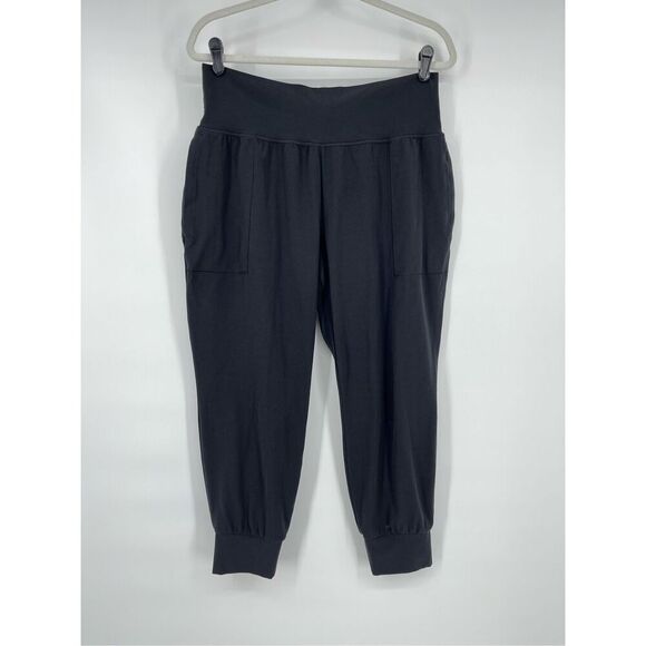 Athleta Salutation High Rise Jogger w Pockets Salutation Black Size Large PETITE - Picture 1 of 9